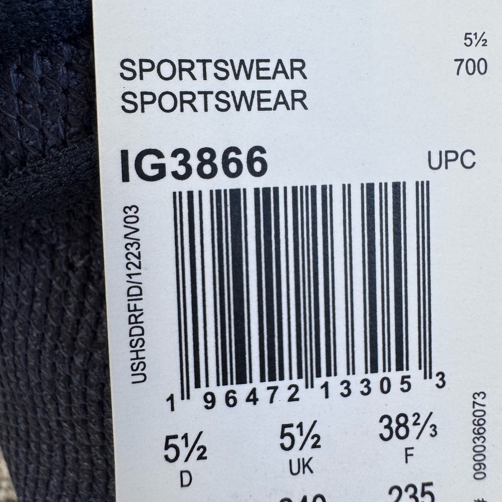 adidas Women's Navy and White Athletic Running Shoes - Picture 3 of 5